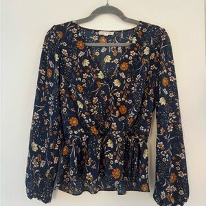 Nine Britton Navy Floral Blouse